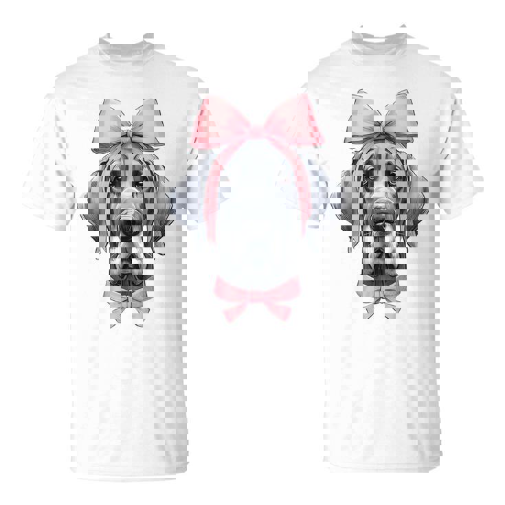 コケットボウ グレートデーン 犬 ママ ピンクリボン キュート 母の日 Tシャツ