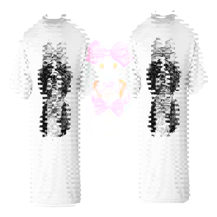 コケットボウ バーニーズマウンテンドッグ ママピンクリボンガール Tシャツ