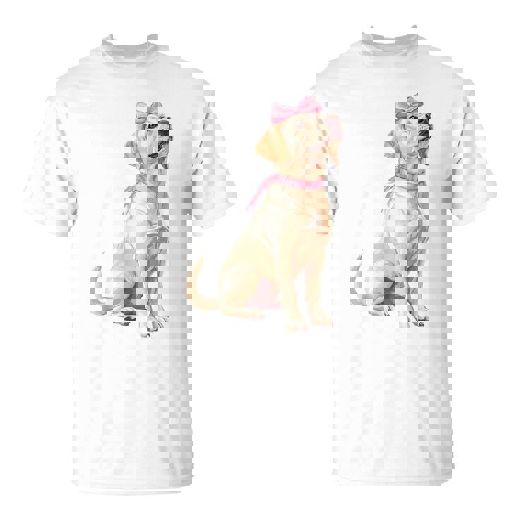 コケットボウ ラブラドールレトリバー 犬 ラボ ママ ピンクリボン 女の子 Tシャツ