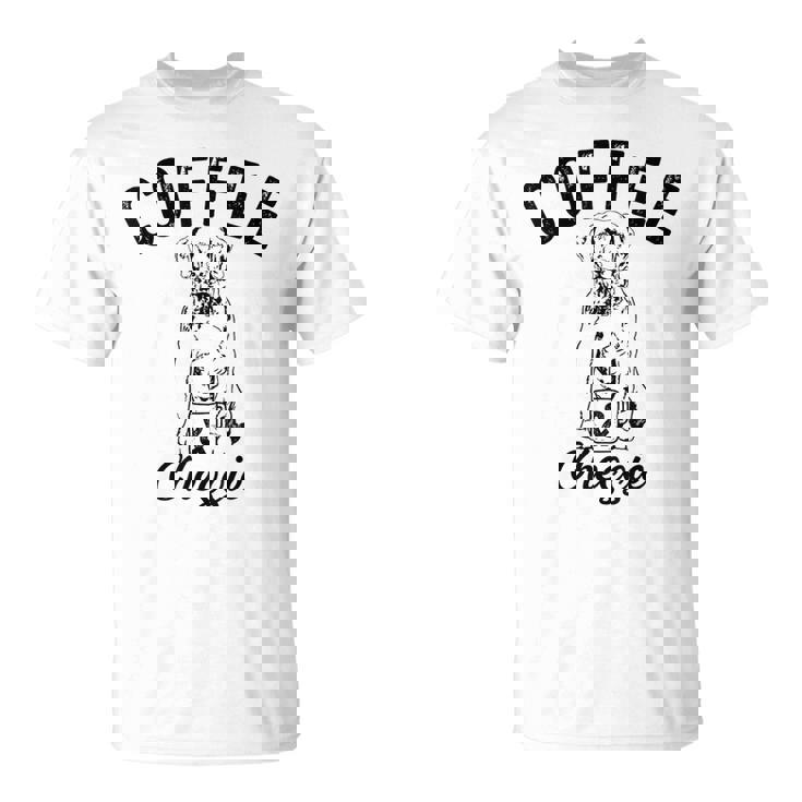 コーヒーとチェシー犬 チェサピークベイレトリーバー 子犬 Tシャツ