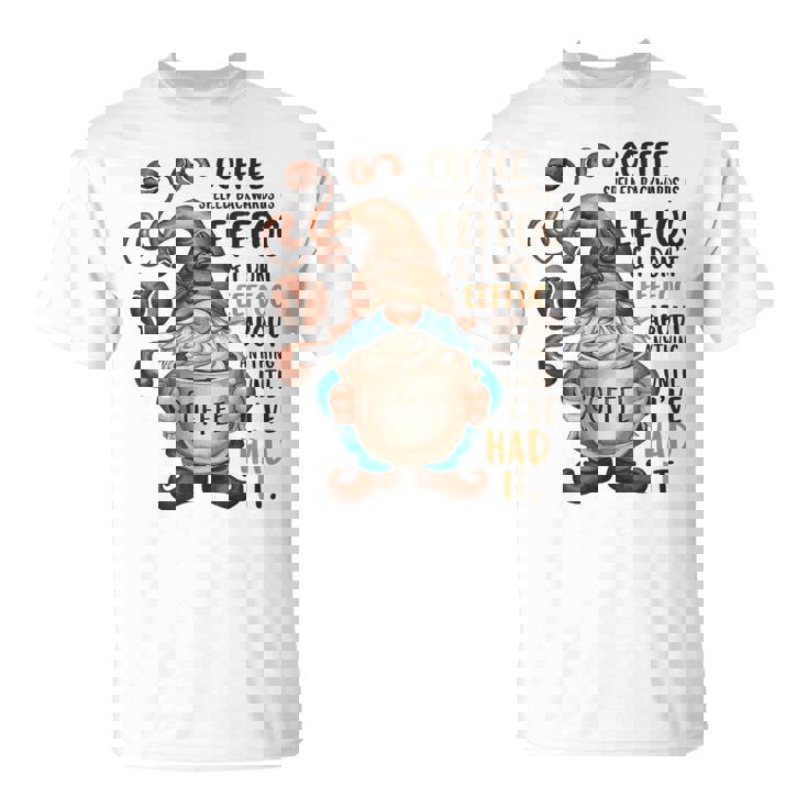 コーヒーノームコーヒーの後ろ向き綴りはeeffoc面白いです。 Tシャツ