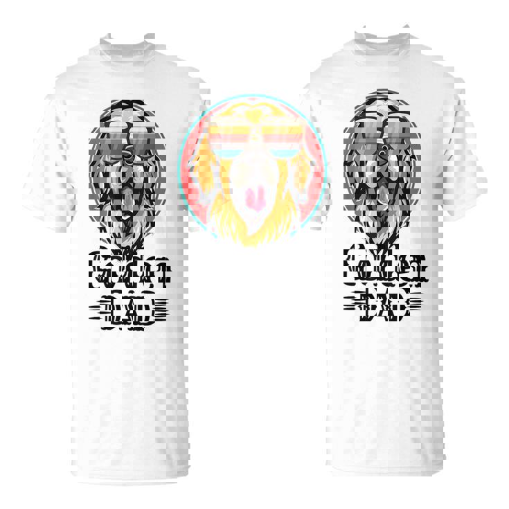 ゴールデンパパヴィンテージゴールデンレトリバー犬のための父親の日 Tシャツ