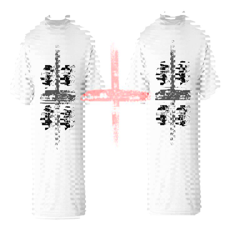 サルディニア国旗イタリア、四つのムーア国旗、グランジアート効果 Tシャツ