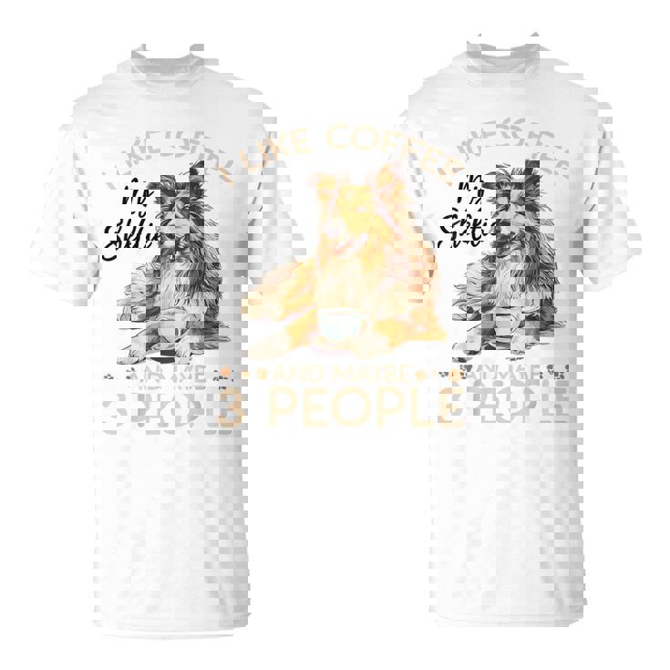 シェットランド・シープドッグ犬用シェルティ I Like Coffee Myheltie Tシャツ