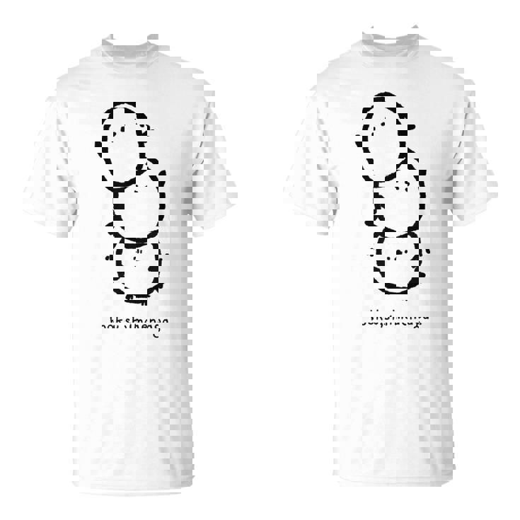 シマエナガ 北海道 雪の妖精 可愛い もふもふ 団子 Tシャツ