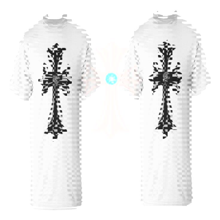 シルバークロス ブルーダイヤ 長袖tシャツ Tシャツ