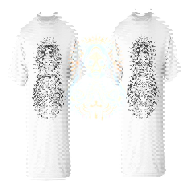 スカル サンタ ムエルテ クリスチャン 長袖tシャツ Tシャツ