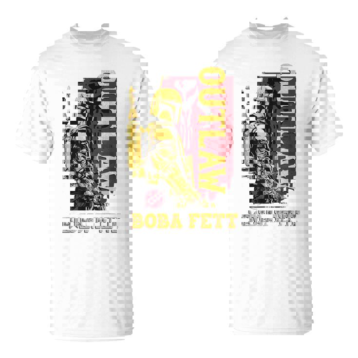 スターウォーズ ボバ・フェットの本 アウトロー 叙事詩 レトロ ポートレート Tシャツ