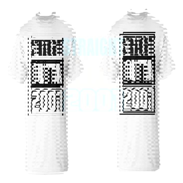 ストレイト・アウタ 2001 バースデー 2001 年生まれ 2001 ヴィンテージ Tシャツ