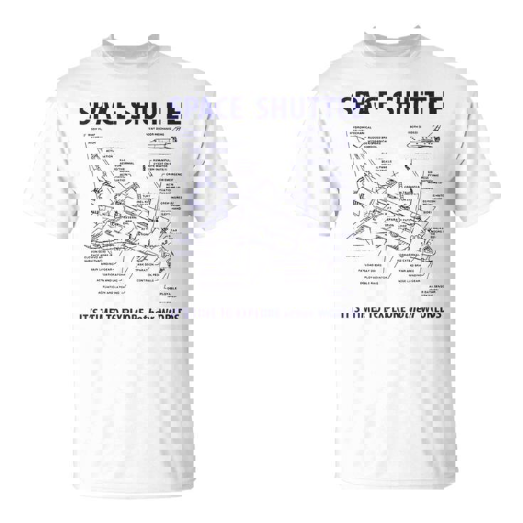 スペースシャトル レトロレイアウト ロケット科学者&宇宙飛行士用 Tシャツ