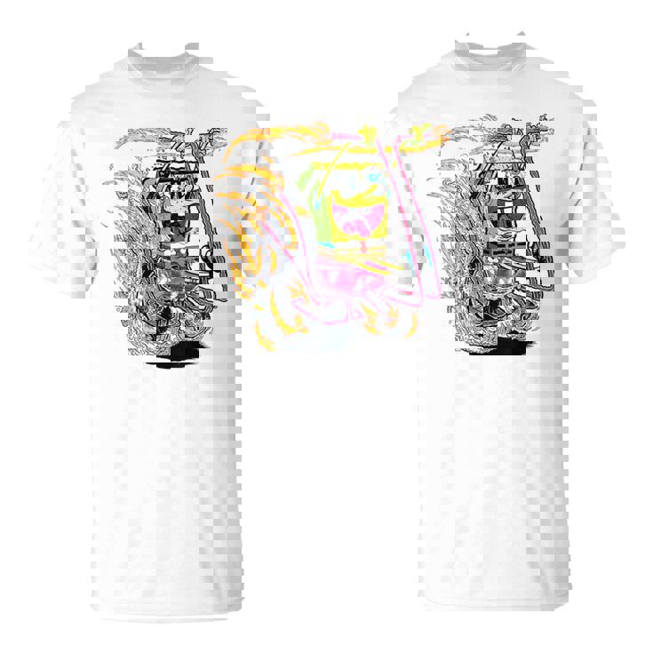スポンジボブ スクエアパンツ スポンジボブ コミックバイク Tシャツ