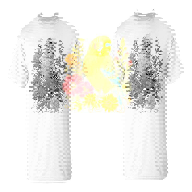 セキセイインコ 鳥 ママ セキセイインコ オウム ヴィンテージフラワー Tシャツ