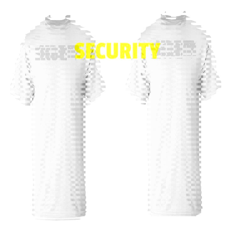 セキュリティスタッフやボディガードのためのセキュリティバックプリントデザイン Tシャツ