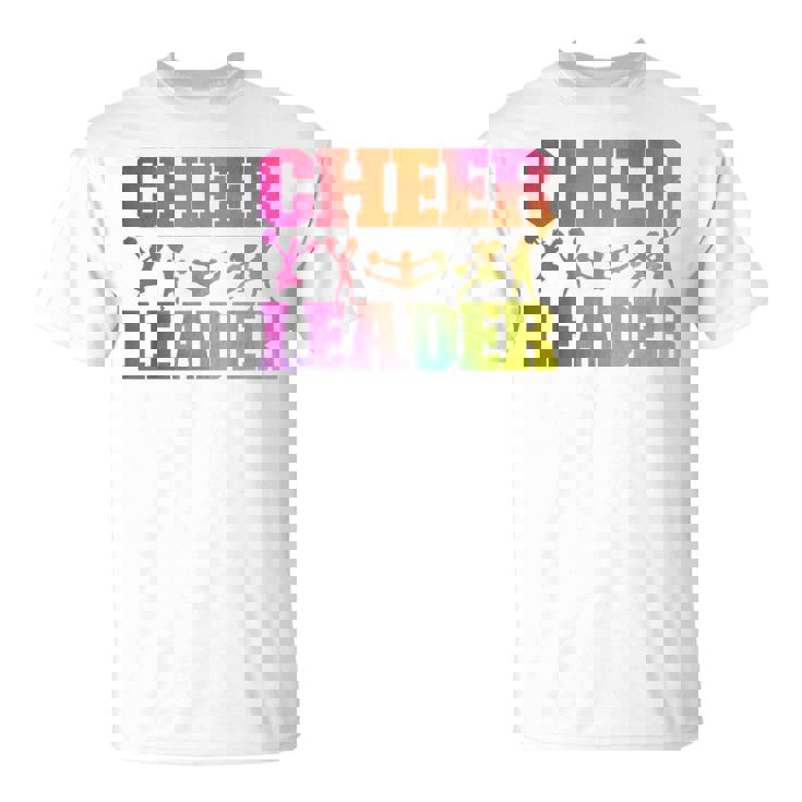 チア チアリーディング 水彩 レインボー チアリーダー Tシャツ