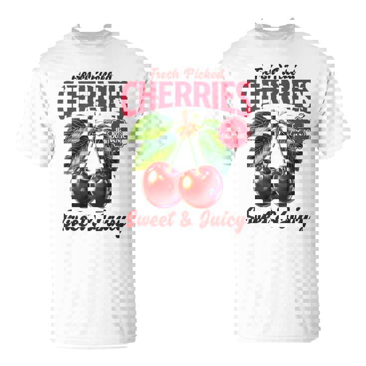 チェリーファーマーズマーケット フレッシュピックチェリー チェリー好き Tシャツ