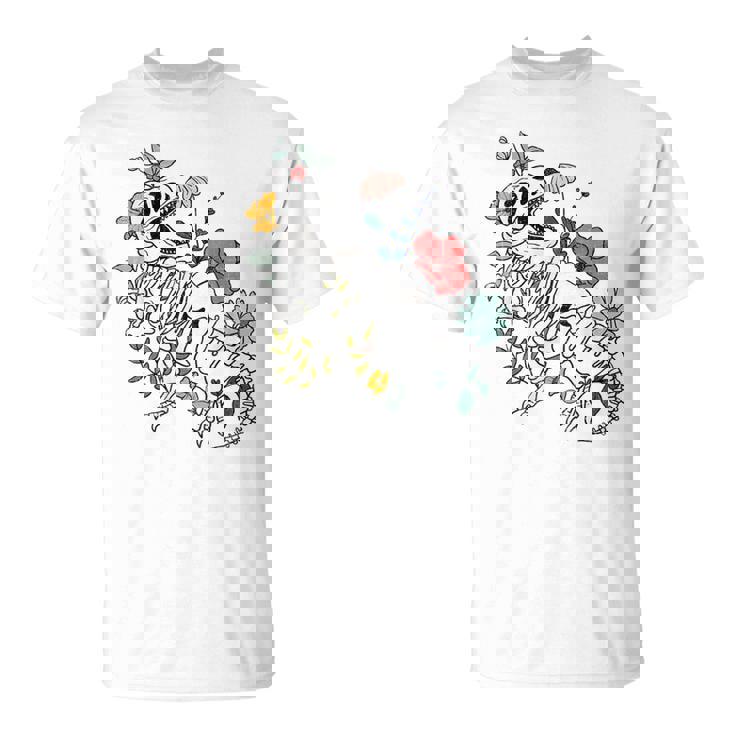 ティラノサウルス 恐竜 骨格 化石 古生物学 Tシャツ