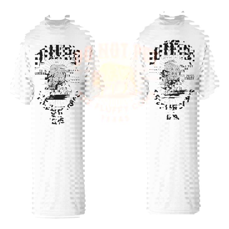テキサス・ドント・ペット・ザ・フワッフィー・カウズ・ファニー・バイソン Tシャツ