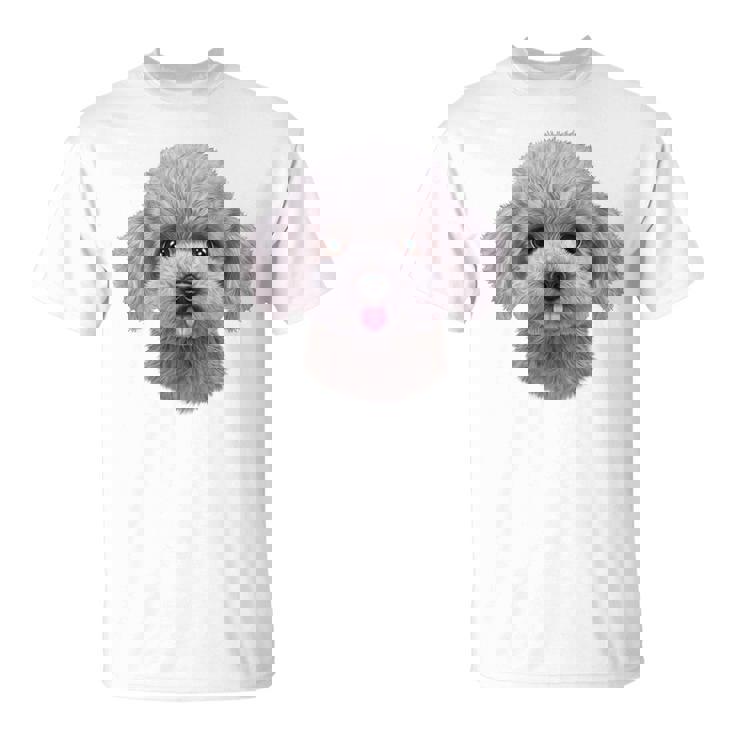 ホワイト トイプードル 犬 いぬ 顔 Tシャツ