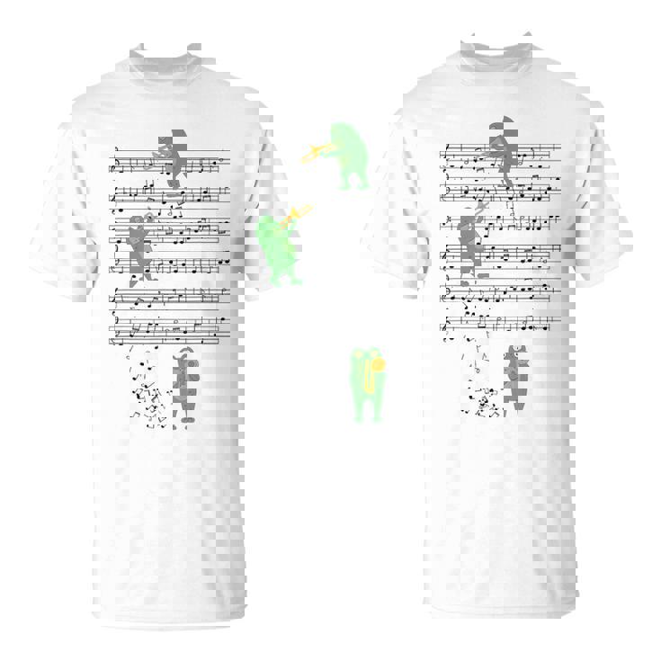 トロンボーン奏者 カエル トロンボーン好きのトロンボーン愛好家 トロンボーン音記号 Tシャツ