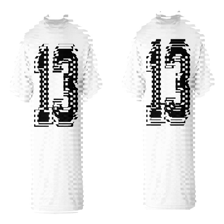 ナンバー13 カレッジスポーツチーム 黒文字 Tシャツ