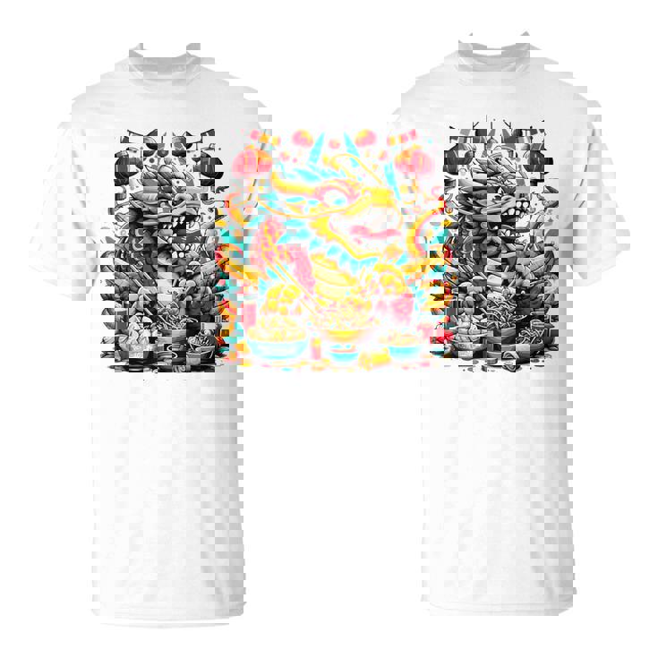 ニューイヤードラゴン ジョイフルドラゴン 旧正月のお祭り Tシャツ