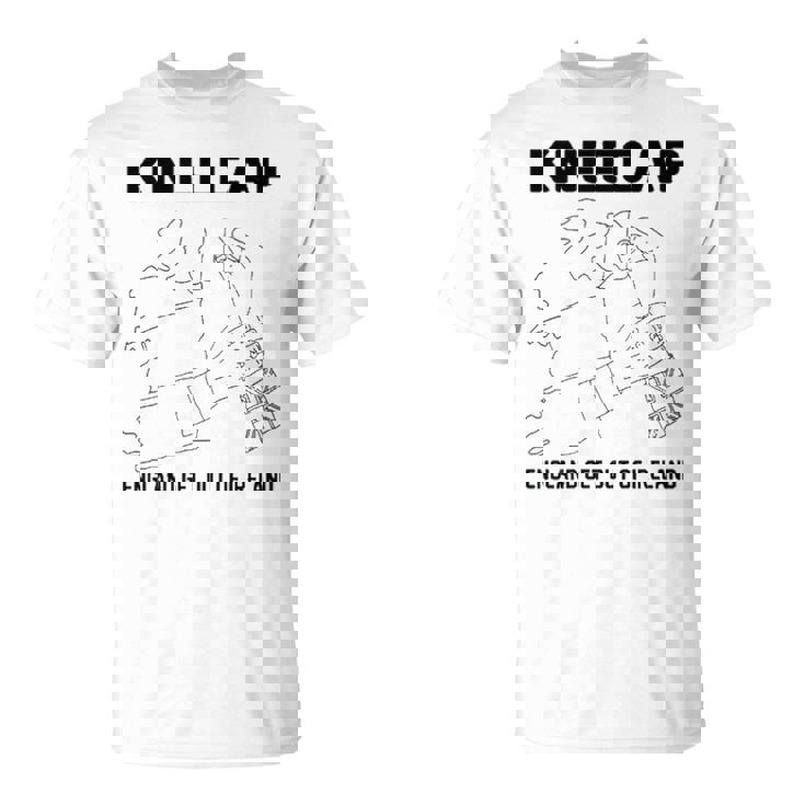 ニーキャップ・イングランドはアイルランドから出て行け 長袖tシャツ Tシャツ