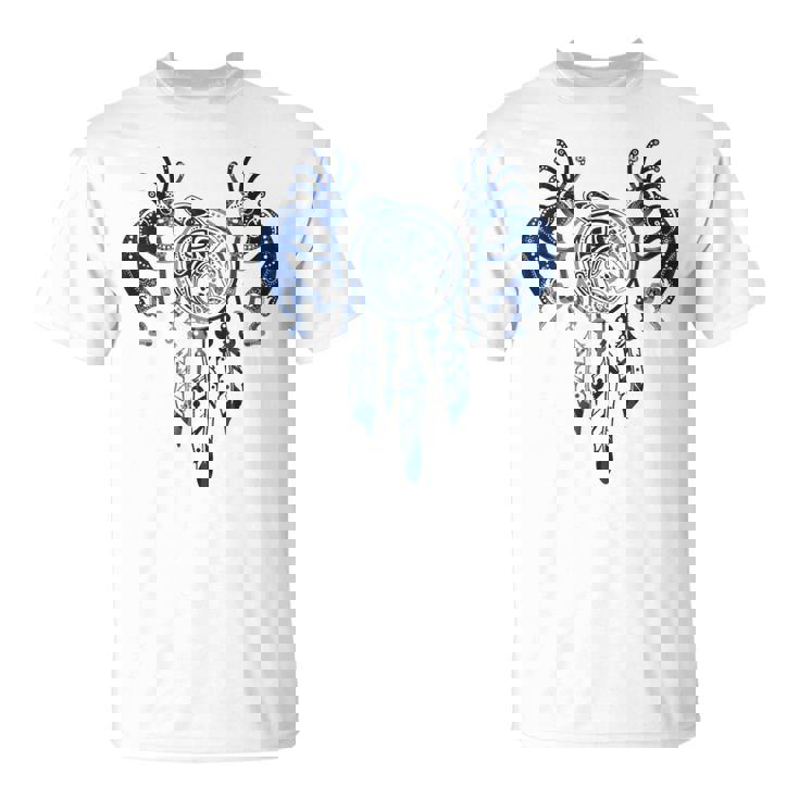 ネイティブアメリカン ココペリ クジラ ドリームキャッチャー 9 ファンファン ファン Tシャツ