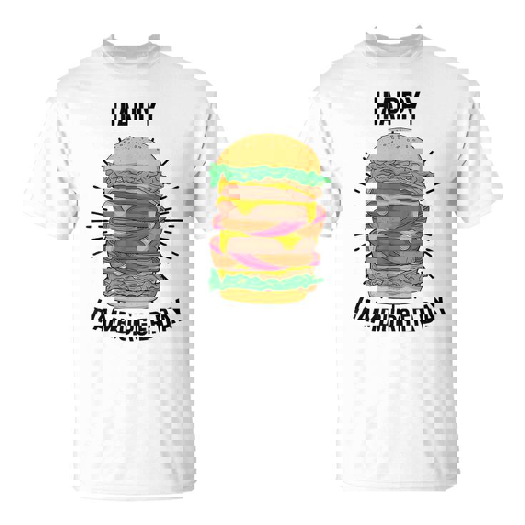 ノベルティ ハンバーガーデー フローズン加工 ミール愛好家 フライドポテト Tシャツ