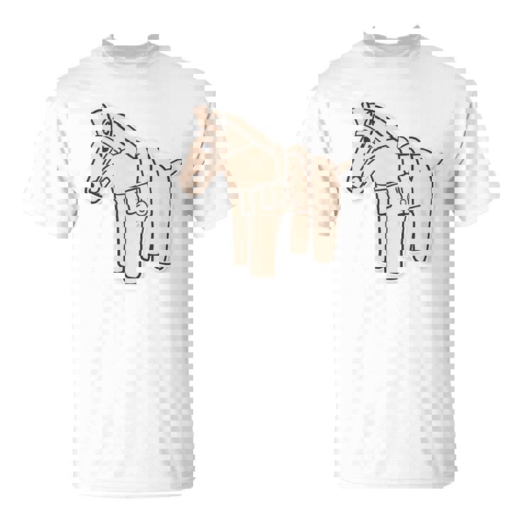 ハニワの馬 埴輪【ゆるフレンズ】歴史土器 シンプル かわいい イラスト 長袖tシャツ Tシャツ