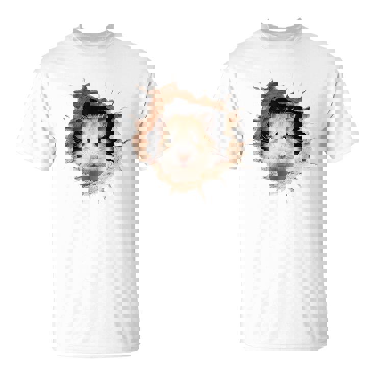 ハムスター アニマル柄 動物園 ポートレート イラスト 顔 ハムスター Tシャツ