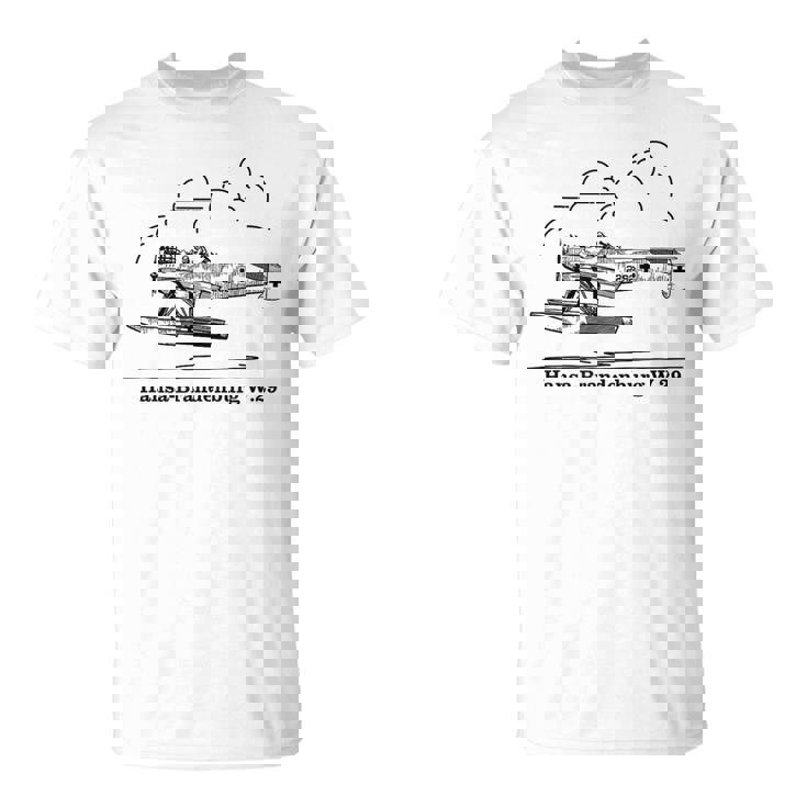 ハンザ ブランデンブルク W29 ドイツ水上飛行機 空飛ぶ雲 Tシャツ