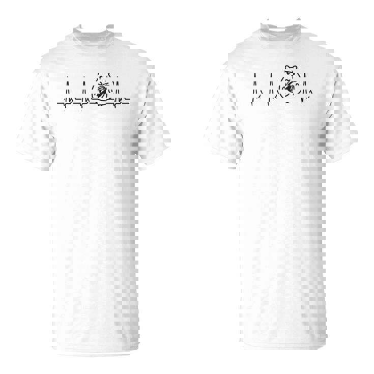 ハートビート ハムスター ハムスター好き ハムスターの飼い主 ペット 心電図 Tシャツ