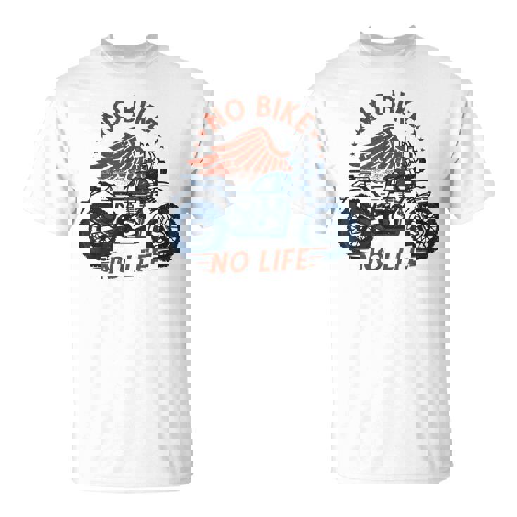 バイク 面白tシャツ No Bike No Life メンズ オートバイ モーターサイクル おもしろ ツーリング 服 Tシャツ