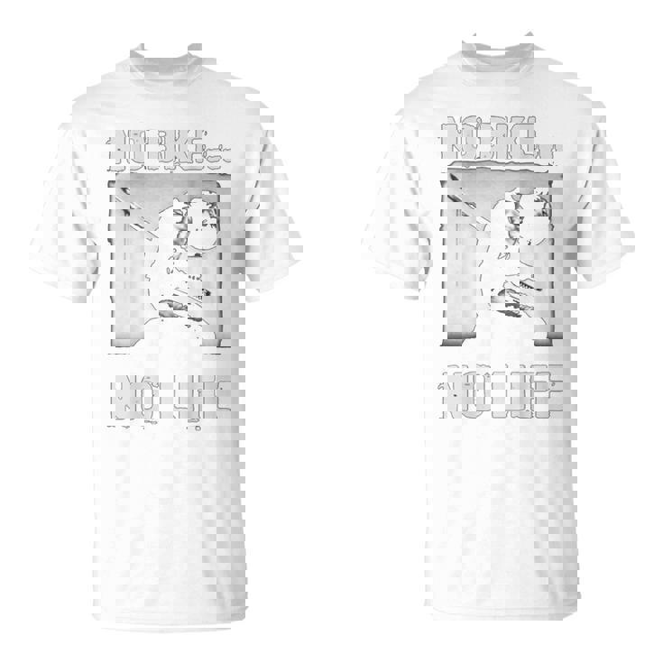 バイク愛好家とバイカーズノーバイクノーライフ背中 Tシャツ