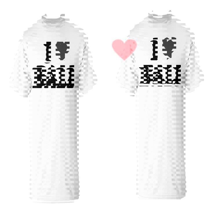 バケーションアイランドハート-ファニーアイラブバリ Tシャツ