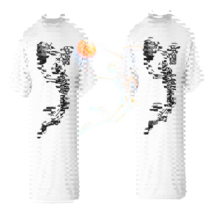 バスケットボール スケルトン ハロウィン 男性 男の子 バスケットボール ハロウィン Tシャツ