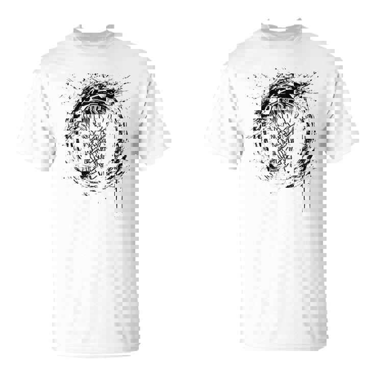 バスケットボールフープグラフィティレジャースポーツ Tシャツ