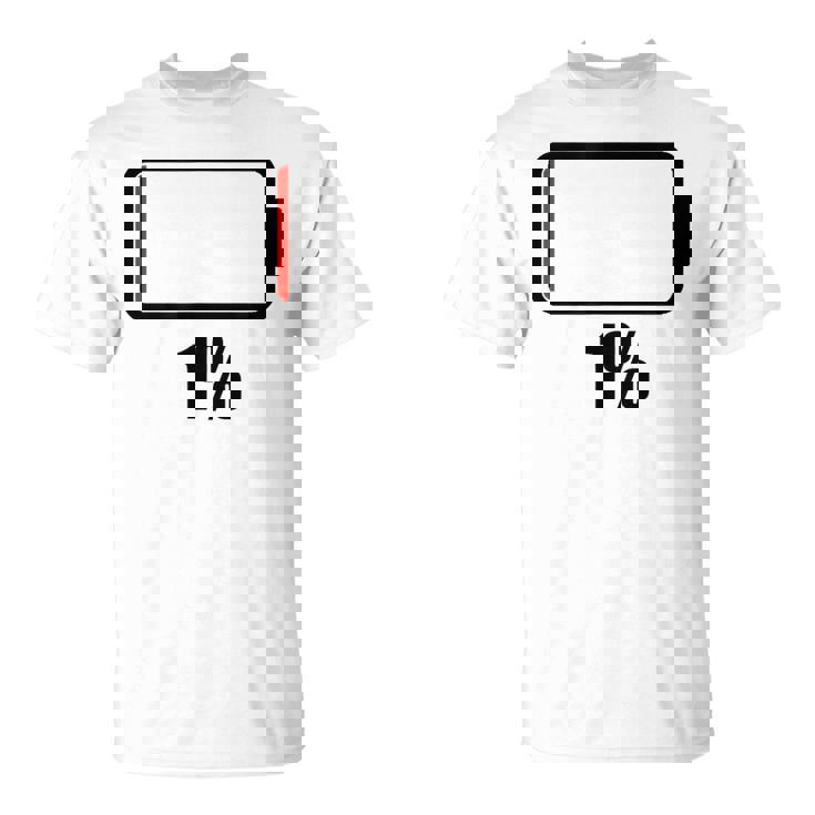 バッテリー1 1残り バッテリー切れtシャツバッテリー低 Tシャツ