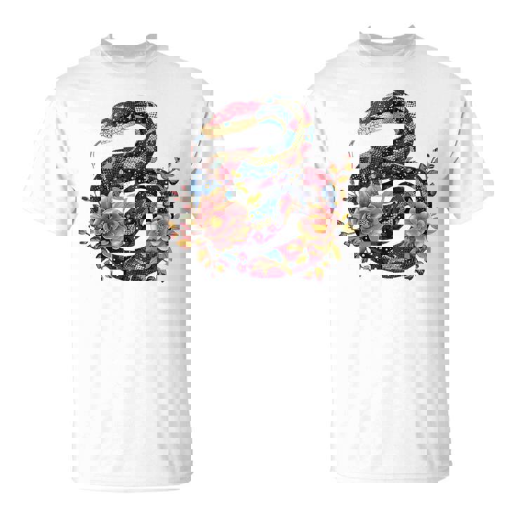 パイソン 蛇 フローラルボール パイソン タトゥーフラワー 蛇好き Tシャツ