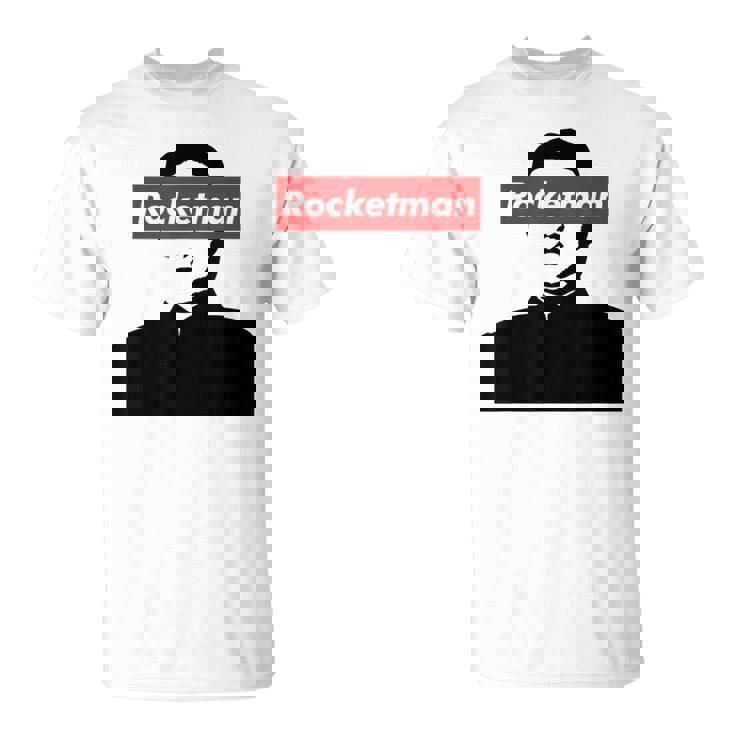 パロディ Kim Jung Un Rocketman ボックスロゴtシャツ Tシャツ