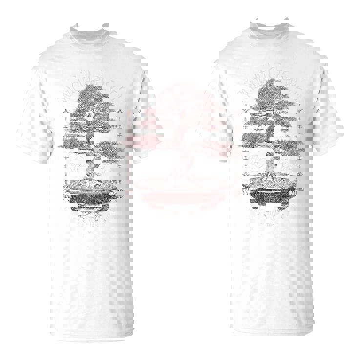 ヒップホップ アーバン ヴィンテージ エッジの効いた Y2k バックプリント ストリートウェア 盆栽 Tシャツ