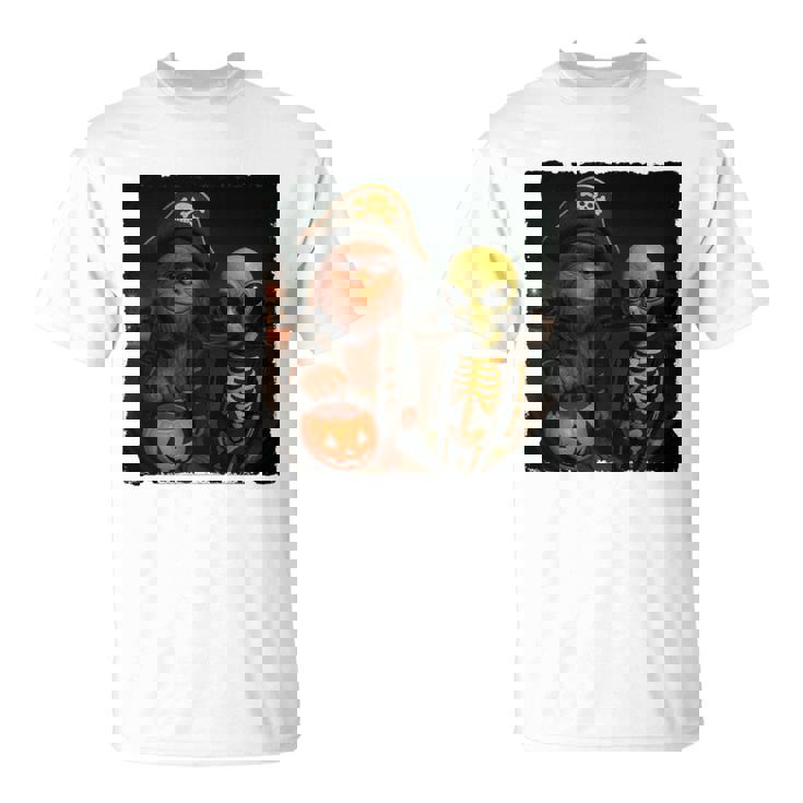 ビッグフットエイリアン 面白い ハロウィン トリック ドア カメラビュー 長袖tシャツ Tシャツ