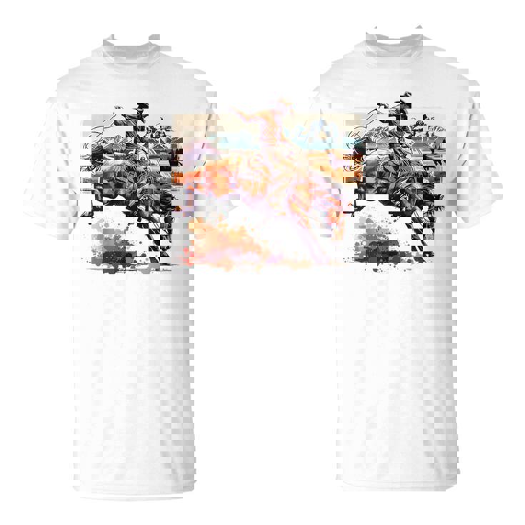 ビンテージ カウボーイ ロデオ ブロンコ ウエスタン 乗馬 カントリー メンズ Tシャツ