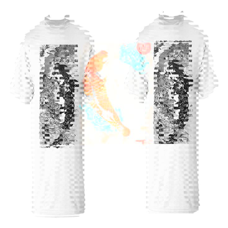 ビンテージ グラフィティ 錦鯉 魚 鯉 長袖tシャツ Tシャツ