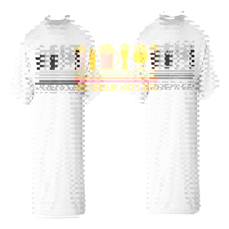 ビール 酒 面白いtシャツ No Beer No Life 飲み おもしろ 飲み会 のんべえ メンズ ネタ 服 長袖tシャツ Tシャツ