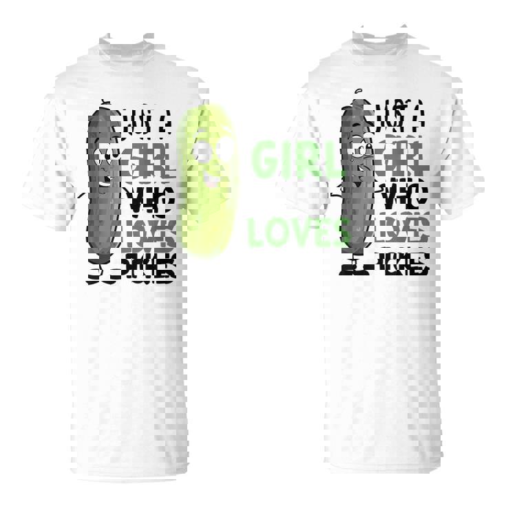 ピクルスが大好きな女の子だけ おかしなきゅうり Tシャツ