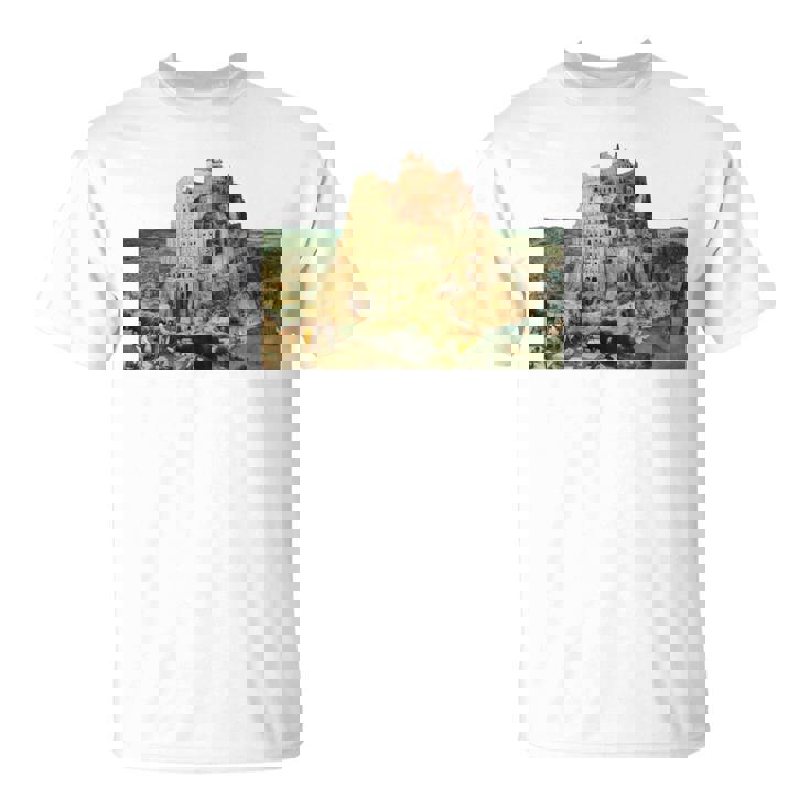 ピーテル・ブリューゲルによるバベルの塔 1563 長袖tシャツ Tシャツ