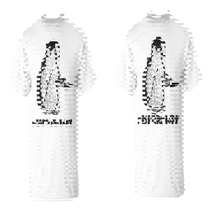 ファイト・オア・フライト・ファニー・ペンギン・パンク Tシャツ