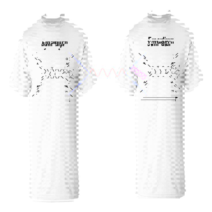 ファインマン図 物理学 量子野外物理学 Tシャツ