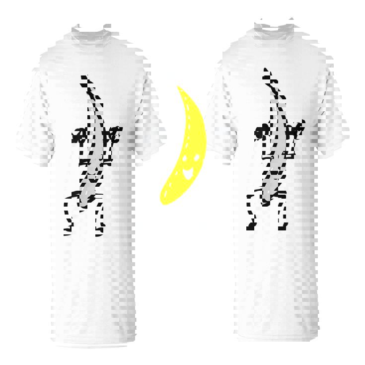 メンズ ファニースティックフィギュア フィットネス バナナダンベル トレーニング Tシャツ